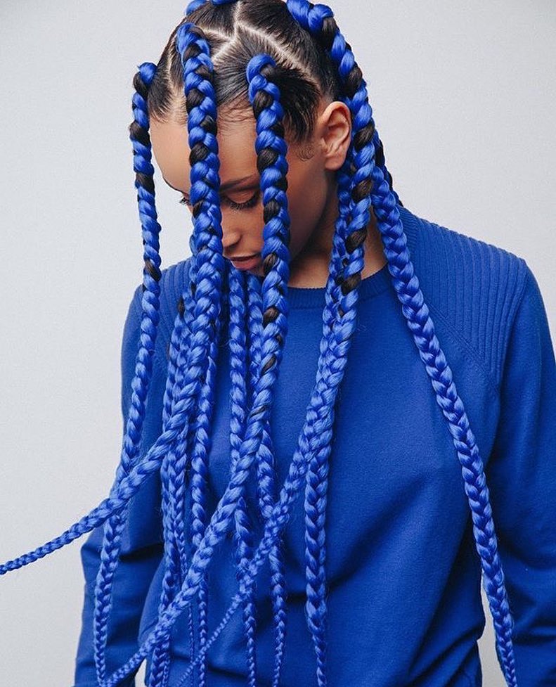 Blue Box Braids