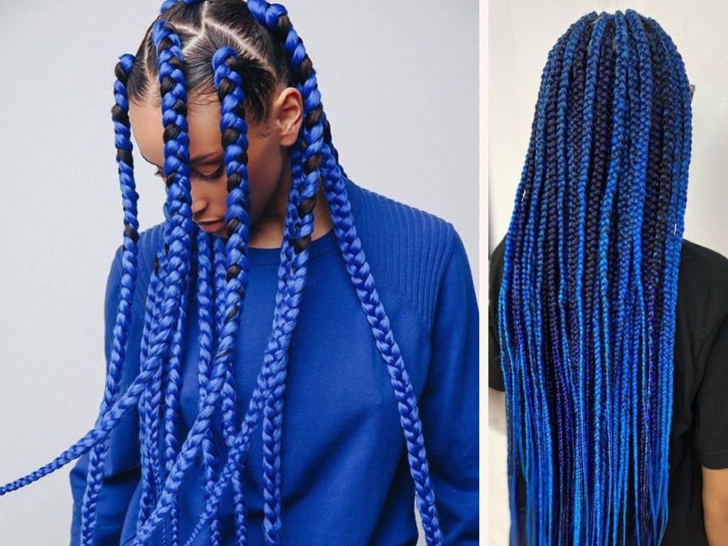 Blue Box Braids Hair: 10 Stunning Styles to Try - wide 4