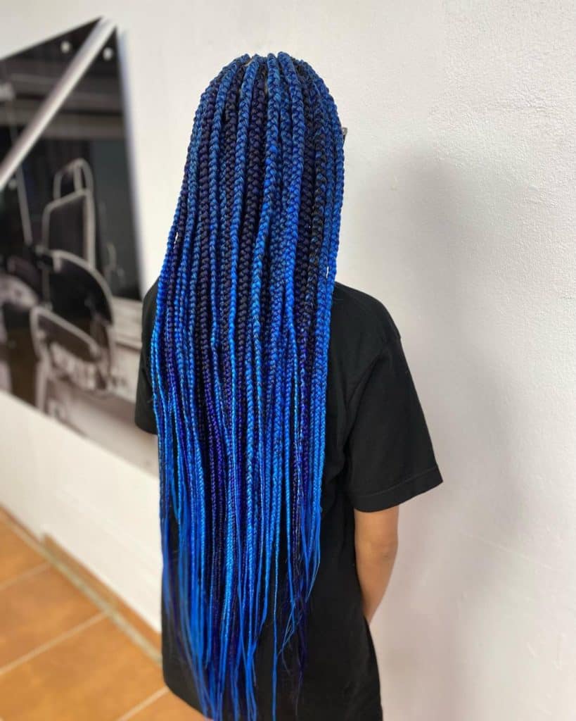 blue braids