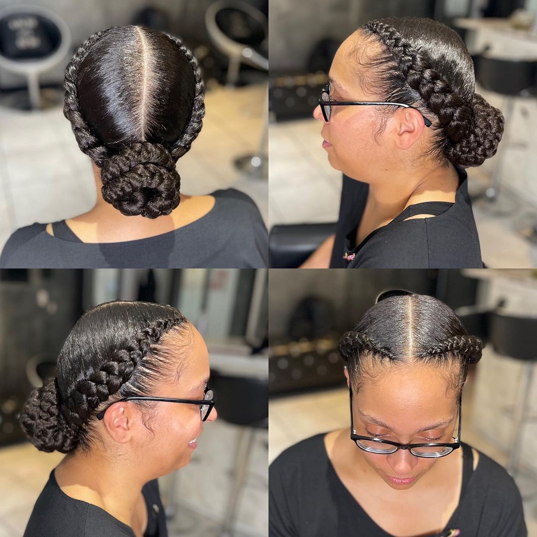 Cornrow Braids Updo