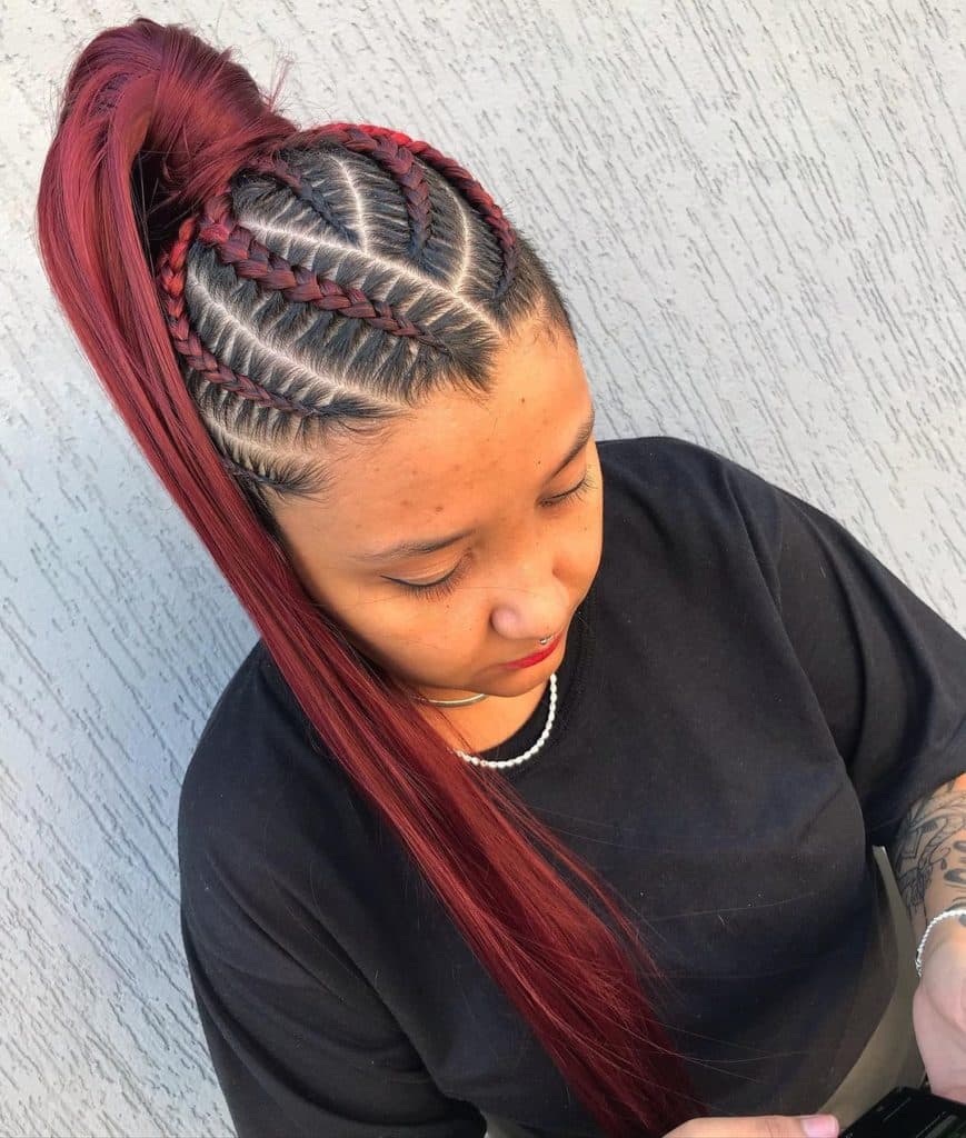 Feed In Braided Ponytail