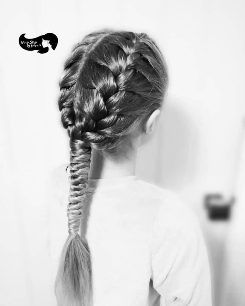 French Braid Into a Ponytail