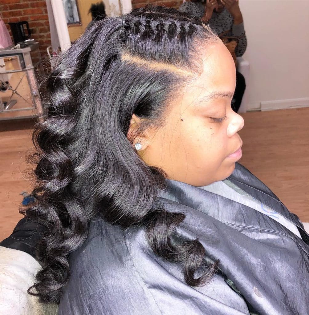 French Braids With Weave