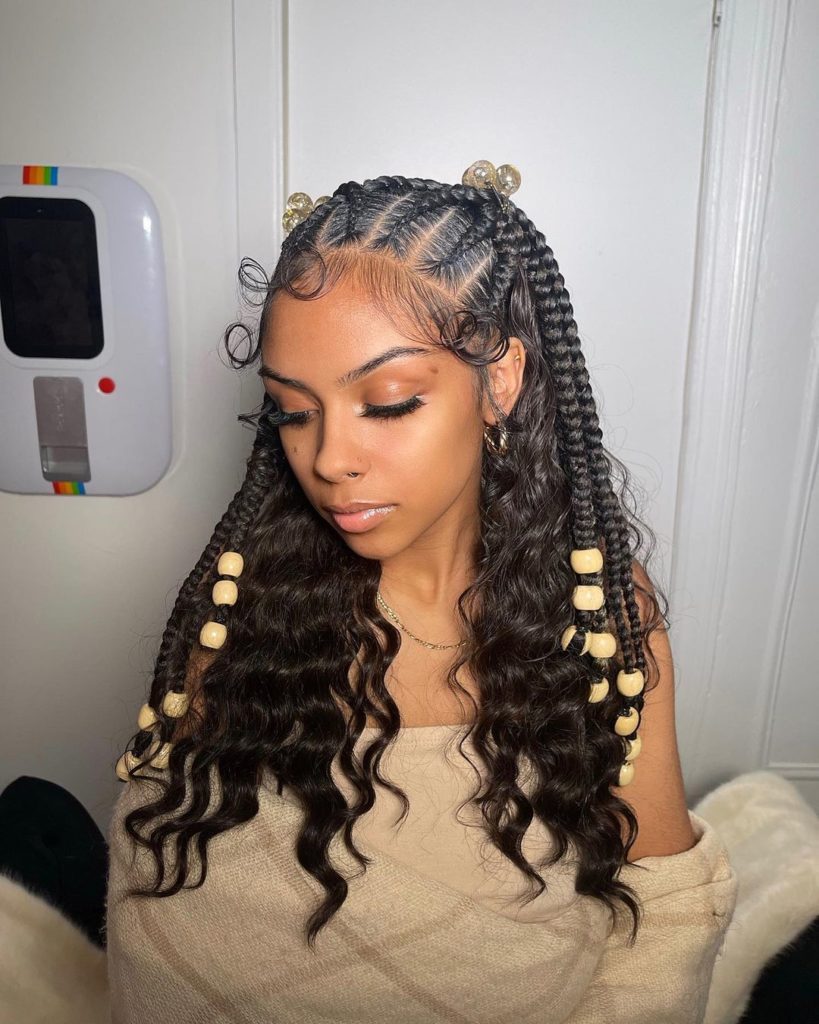 Half Stitch Braids With Beads and Weave