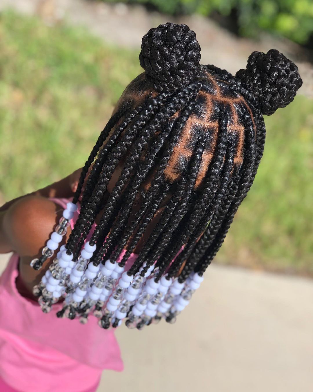 Kids Knotless Braids With Beads
