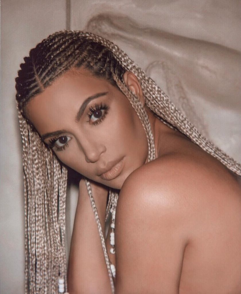 Kim Kardashian Blonde Braids