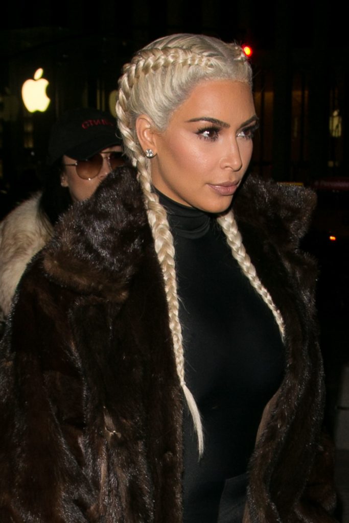 Kim Kardashian Double Braids