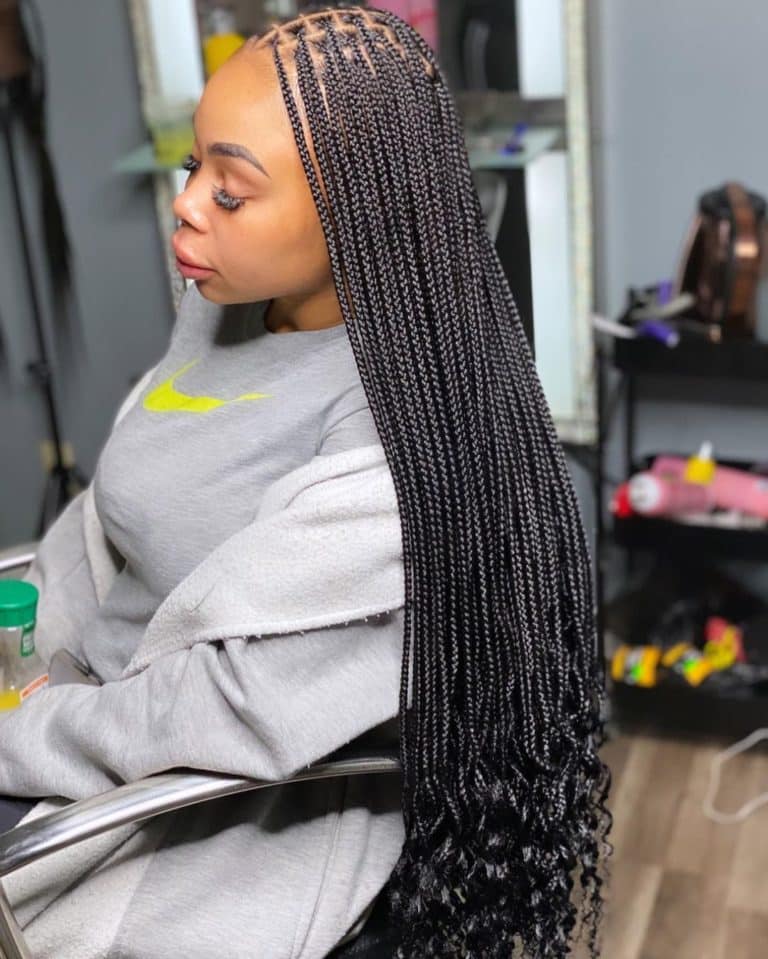 20 Trending Knotless Braids Styles for 2024: Every Size, With Pictures ...