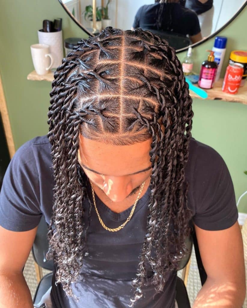 Twist Braids For Men