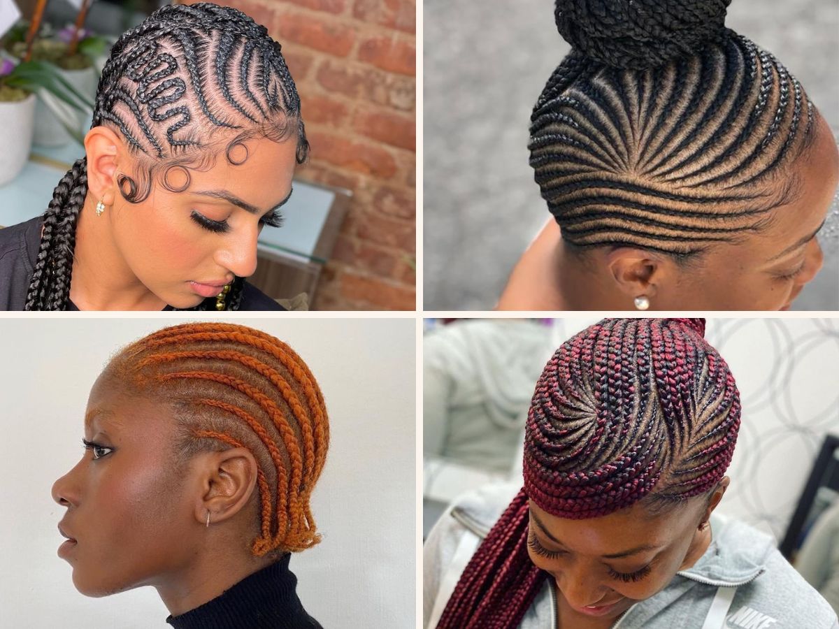 Side Cornrows With Extensions