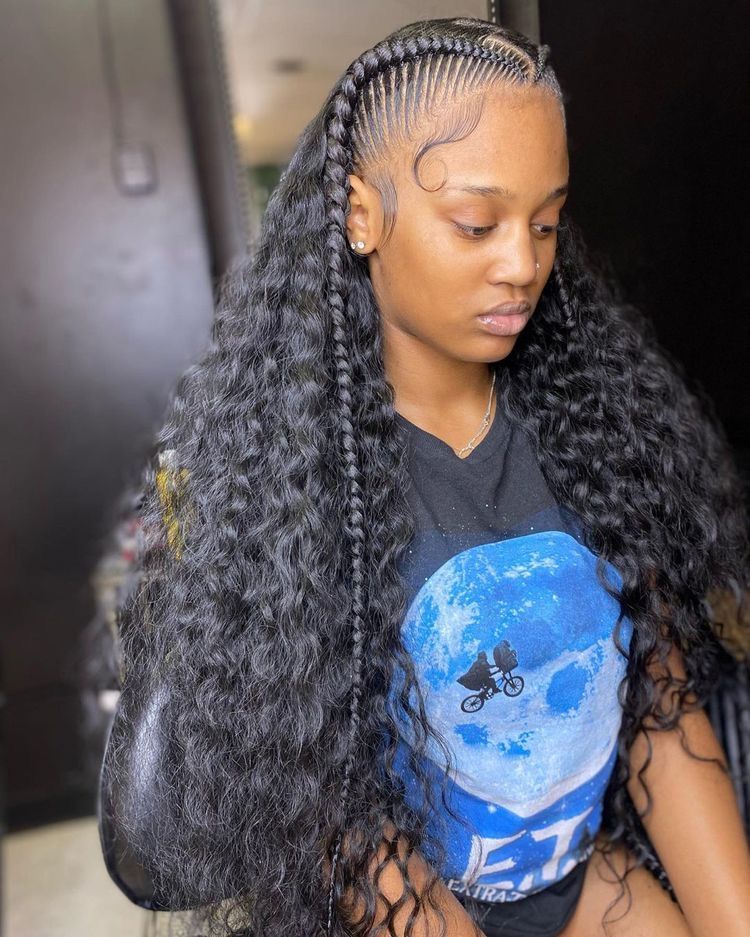 Sew in With Two Braids in Front