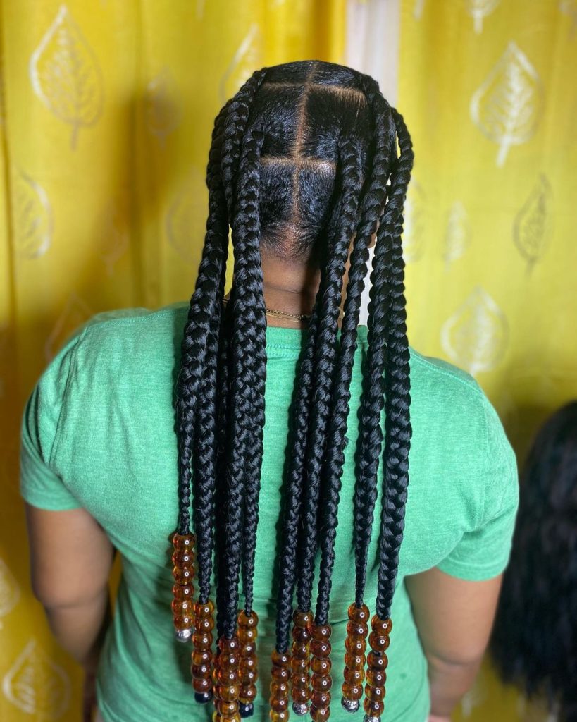 Thick Braids With Beads