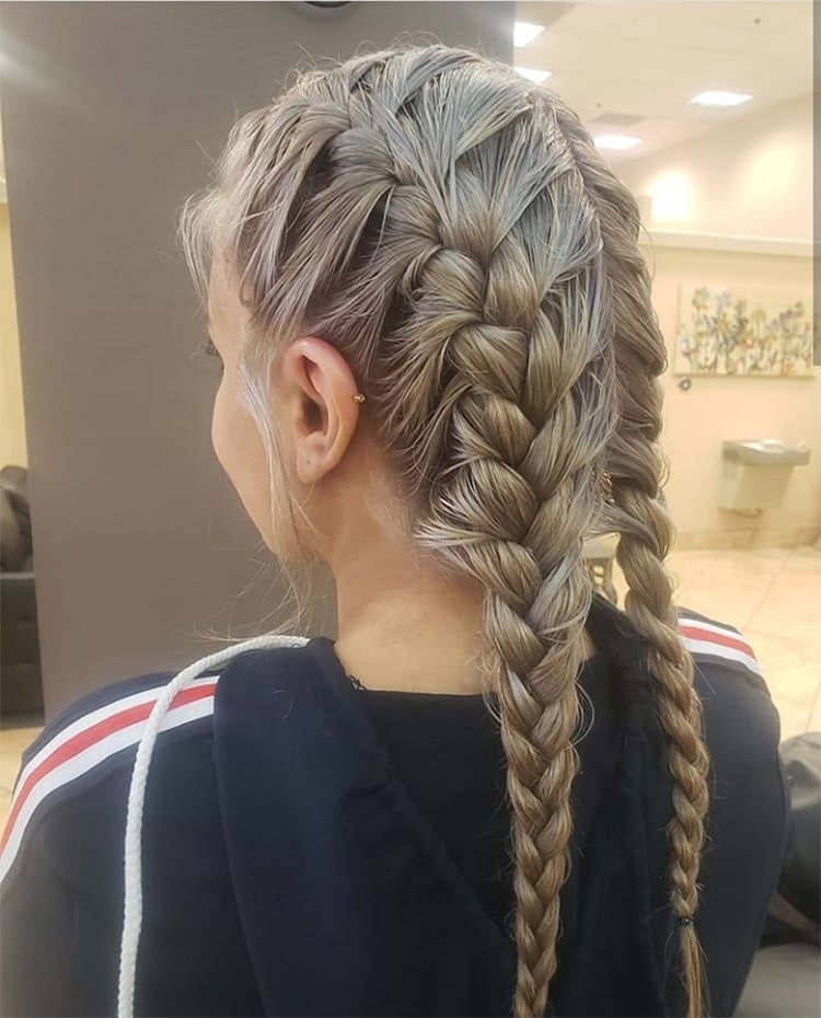 Thick French Braids