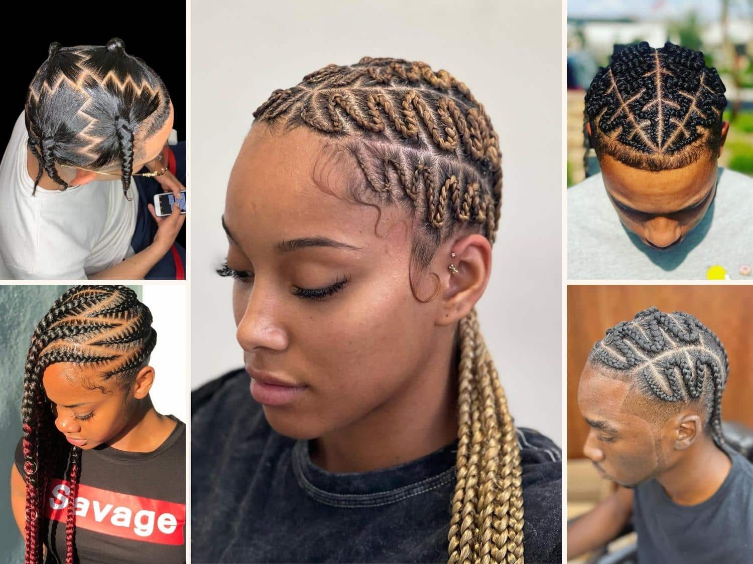 Zig Zag Braids Hairstyles 