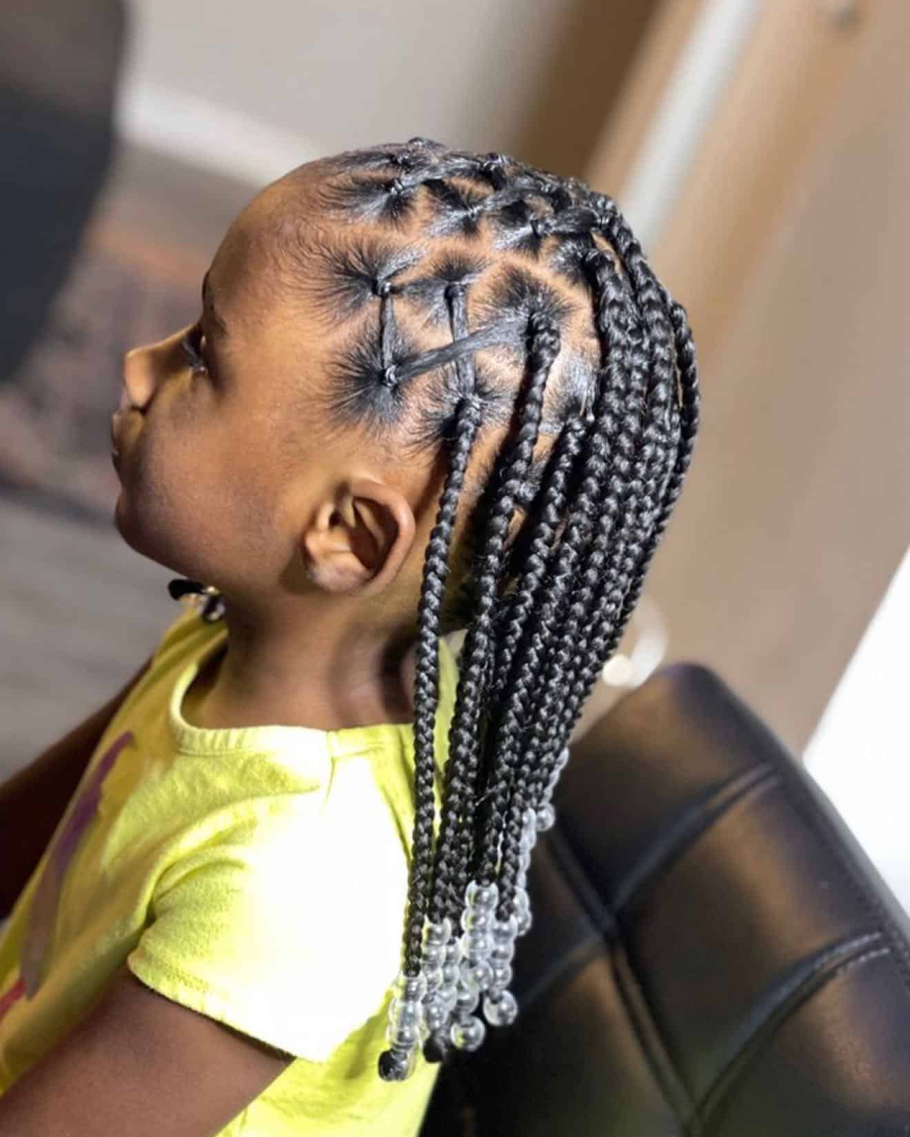 Braids With Beads for Toddlers