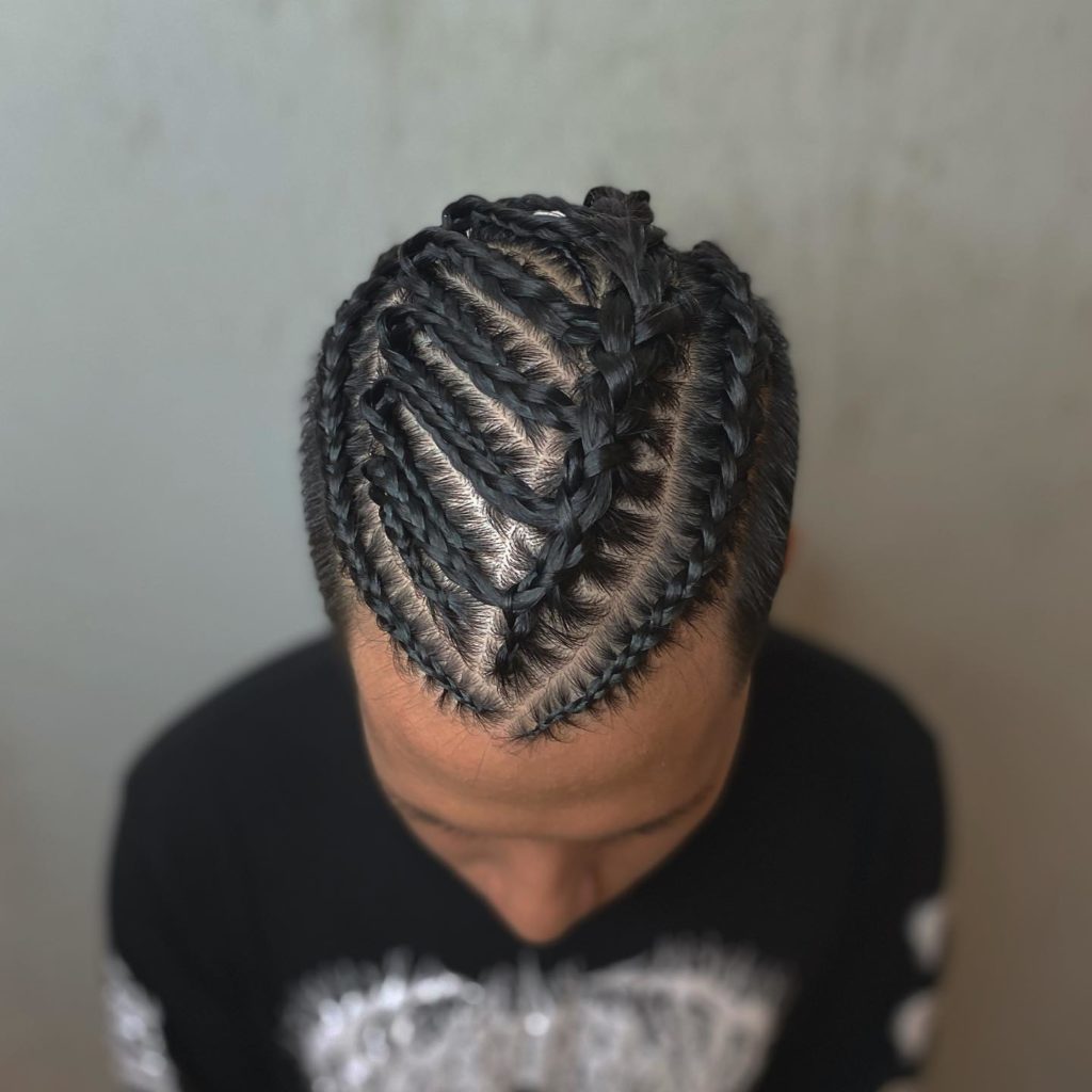 Easy Braided Hairstyle for Asian Men