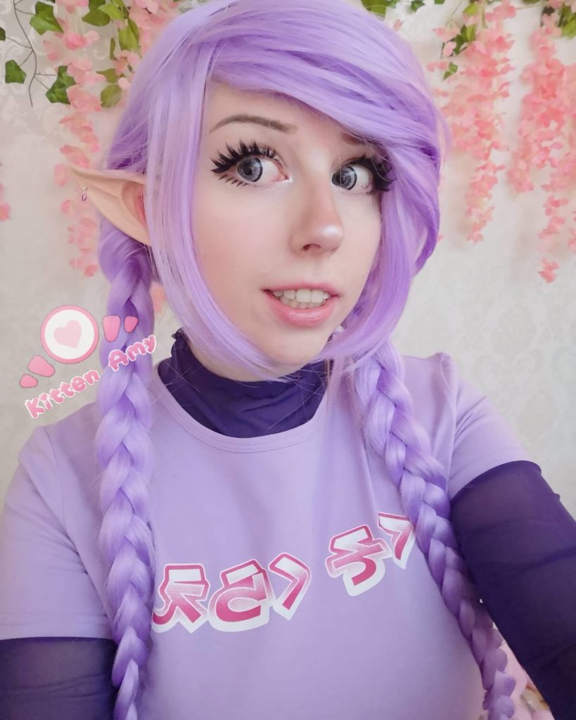 Anime Braided Style With Purple Hair