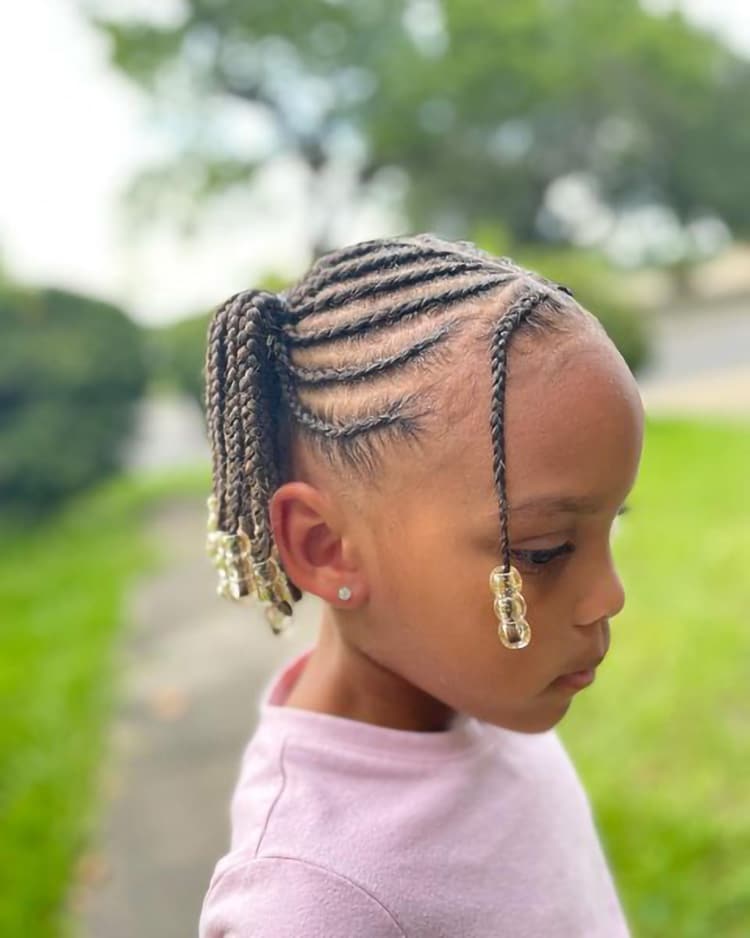 Baby Braids with Beads