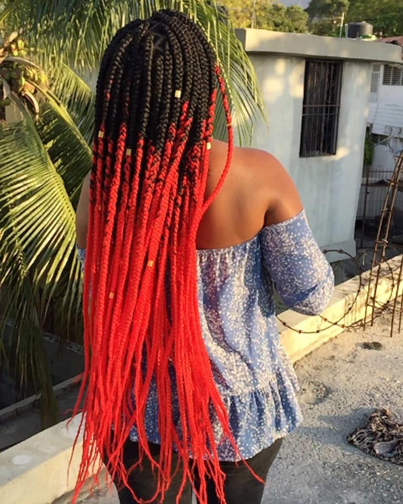 Black and Red Braids