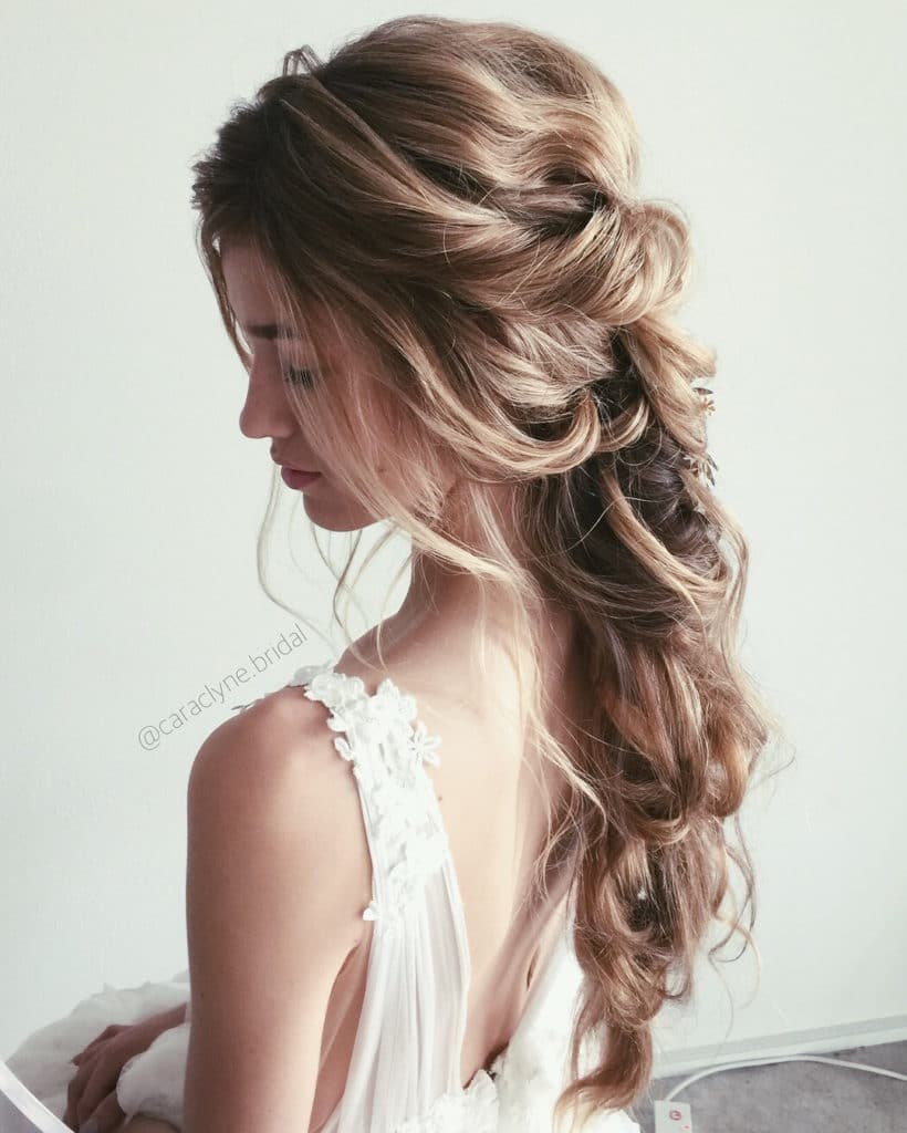Braided Messy Hairstyle for Prom