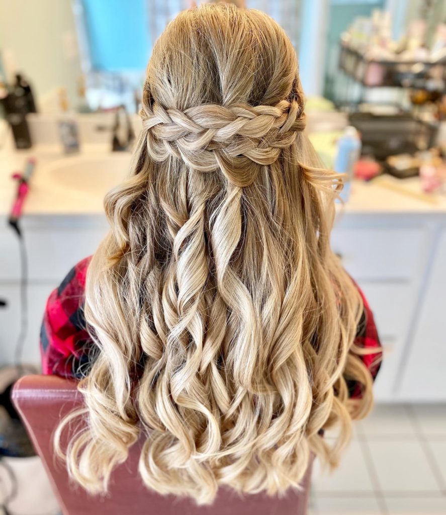 Formal Braided Hairstyle for Winter