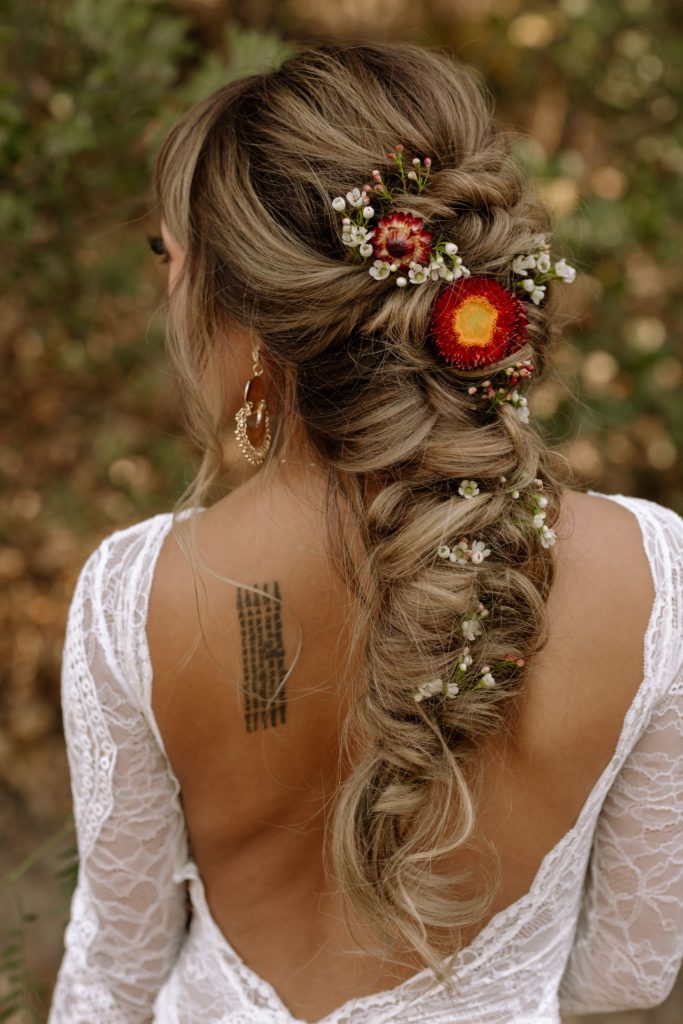 French Braids With Flowers