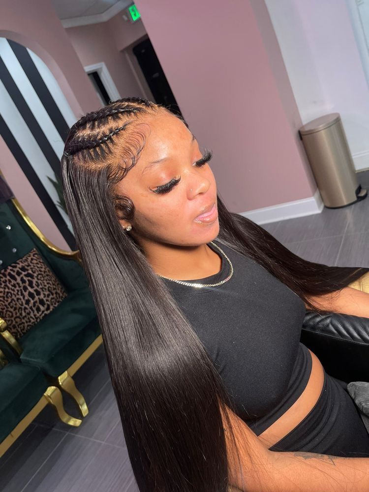 Lace Front Sew in Braids