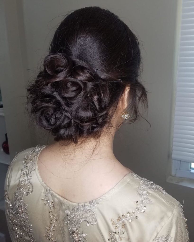 Messy Updo With Braids