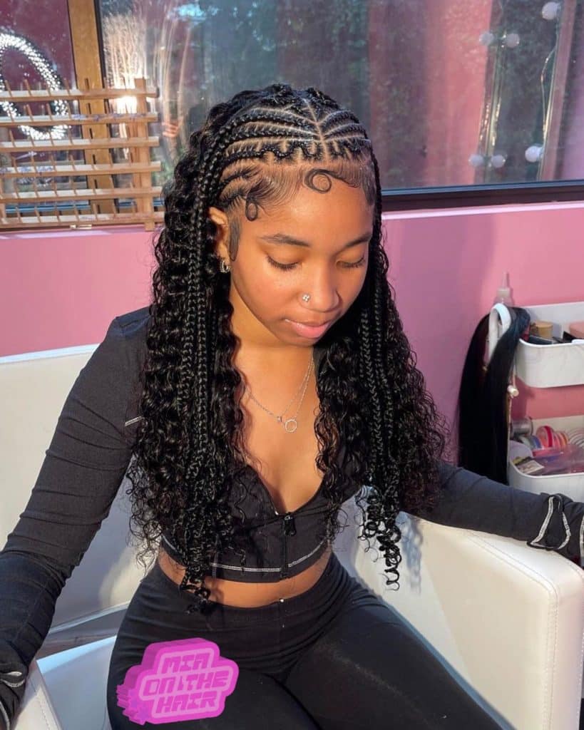 Middle Part Sew in Braids