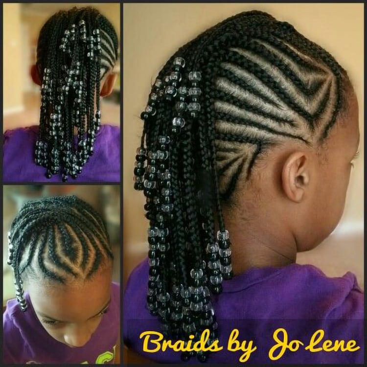 Mohawk Braids with Beads