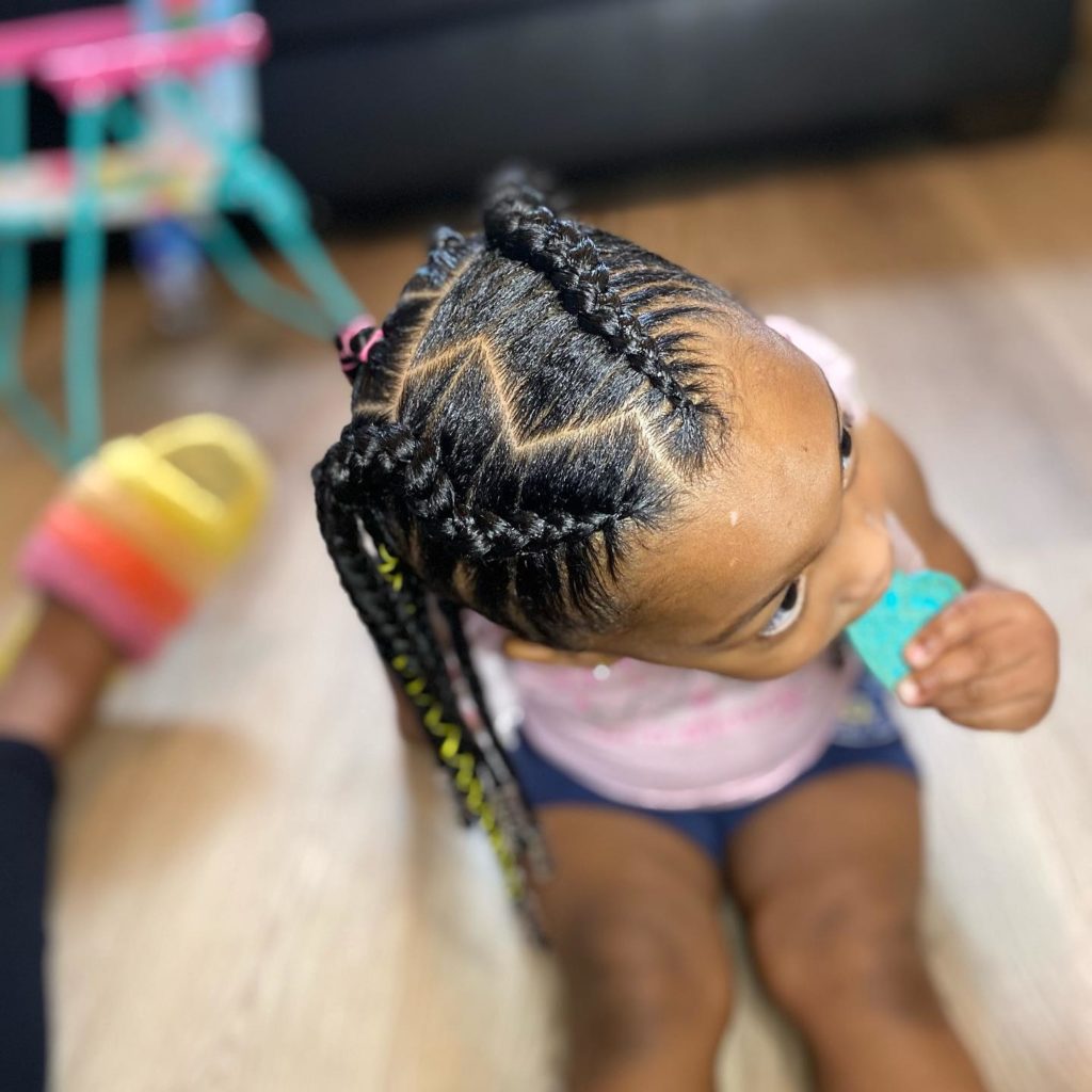 Two Front Braids for Babies