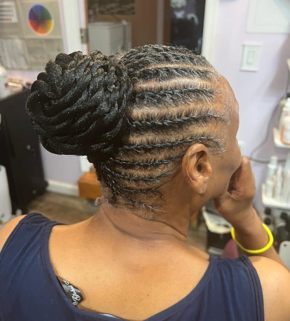 Flat Twist Updo With Extensions