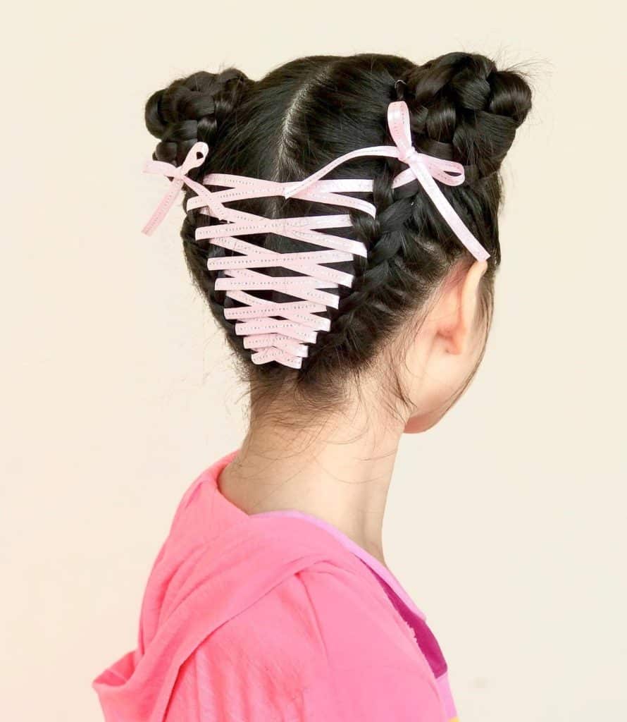 French Braids With Ribbon