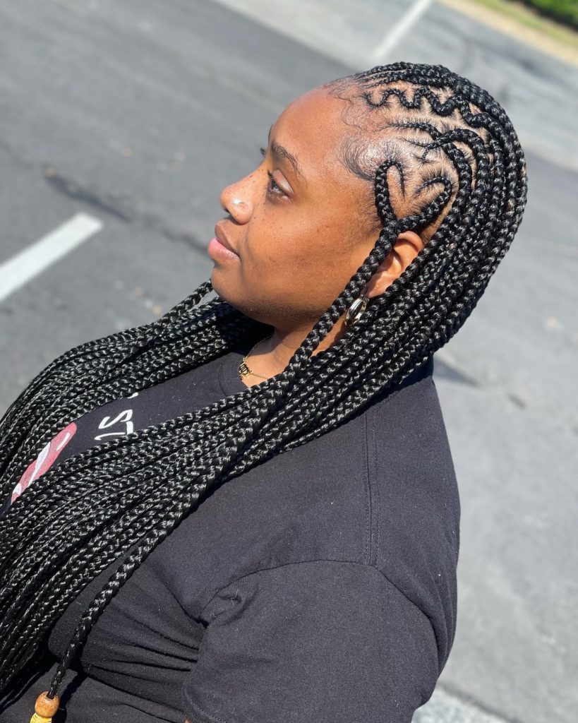 Layered Tribal Braids With Heart