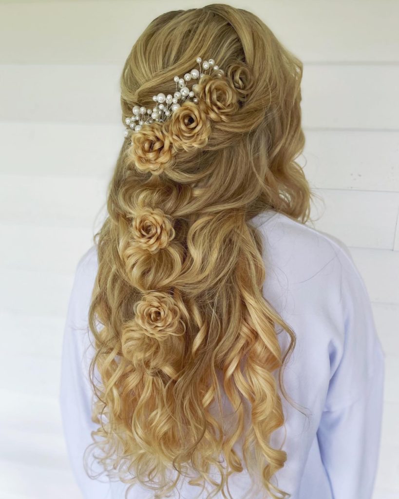 Braided Flower Wedding Hairstyle