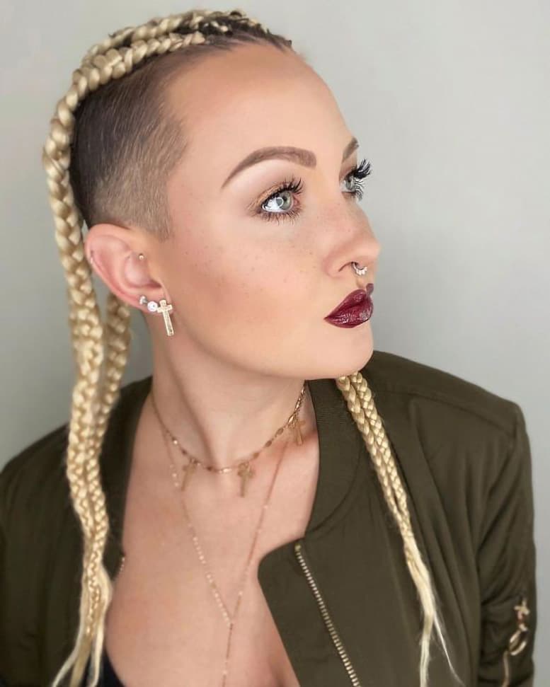 Cornrow Braids With Fade for Women