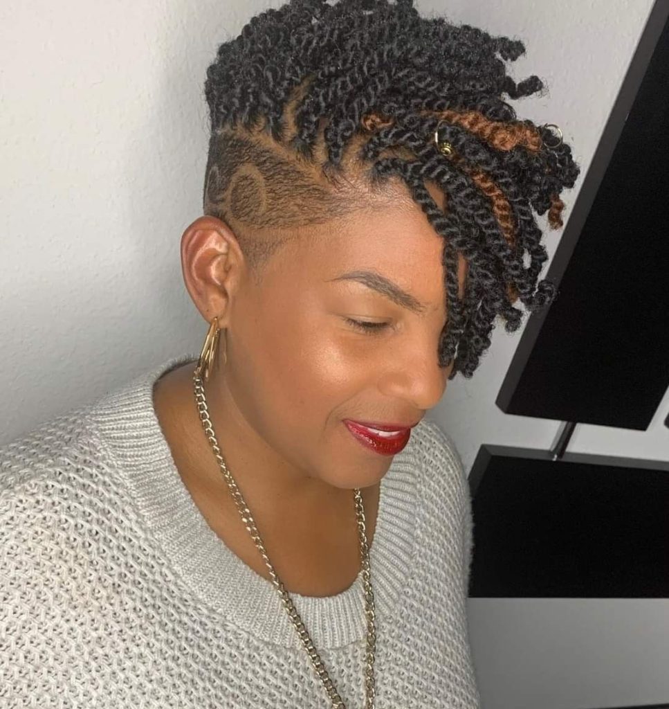 Twist Braids With Fade for Women