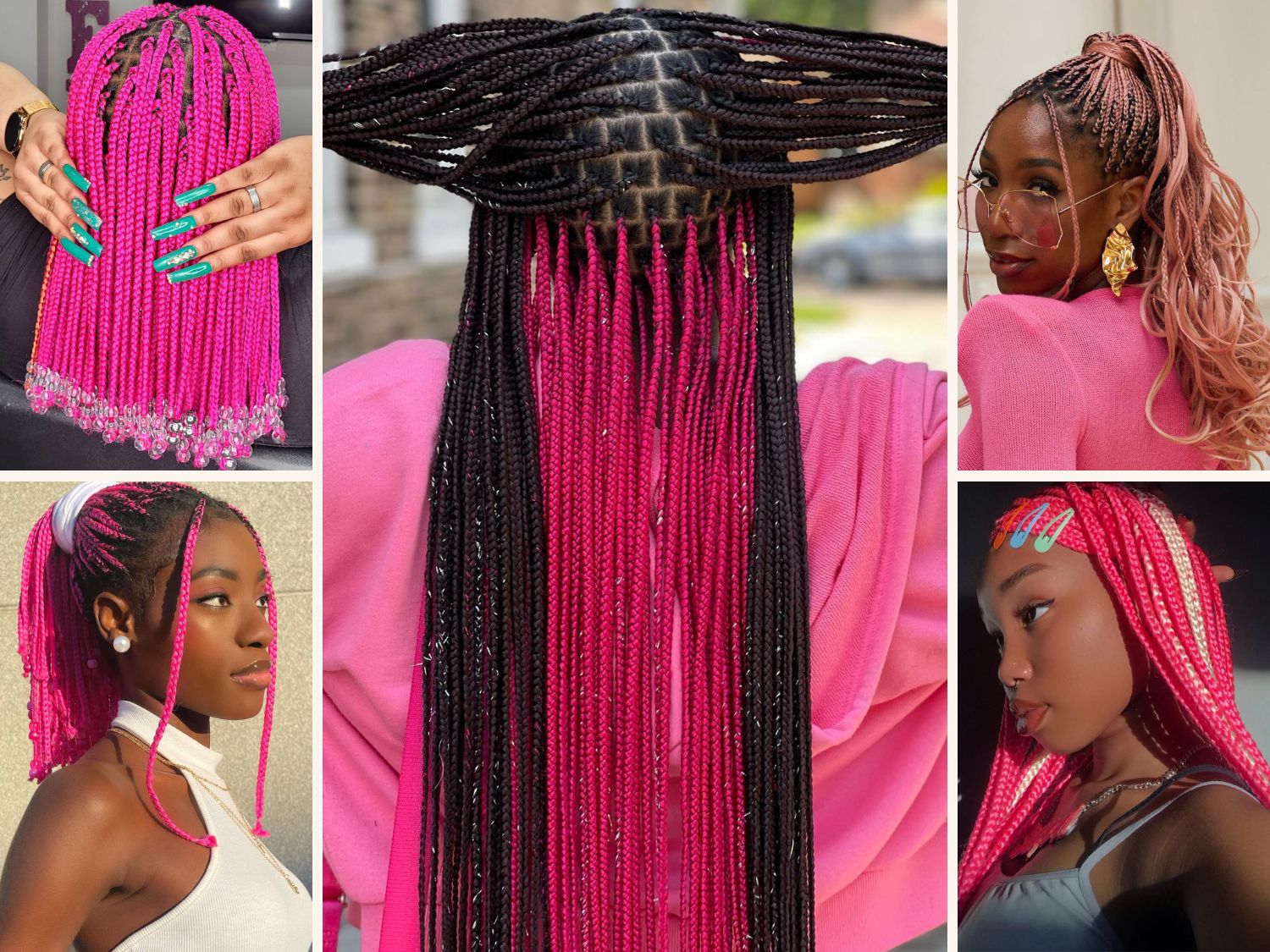 Pink Braided Hairstyles