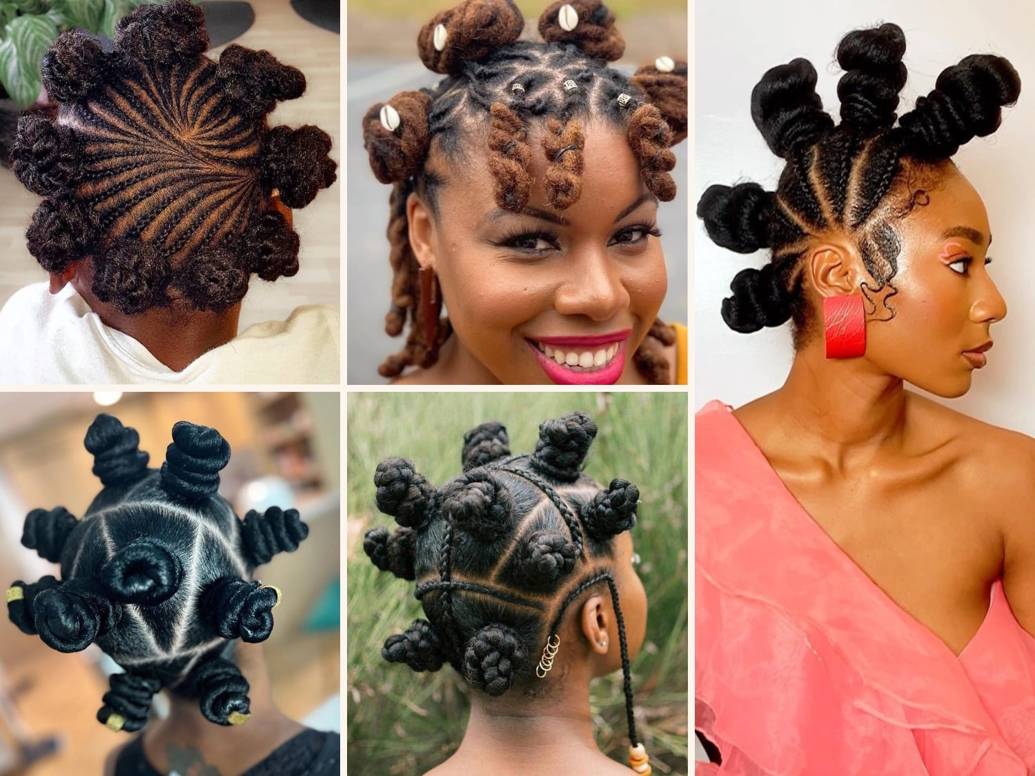 Bantu Knots with Braids Hairstyles