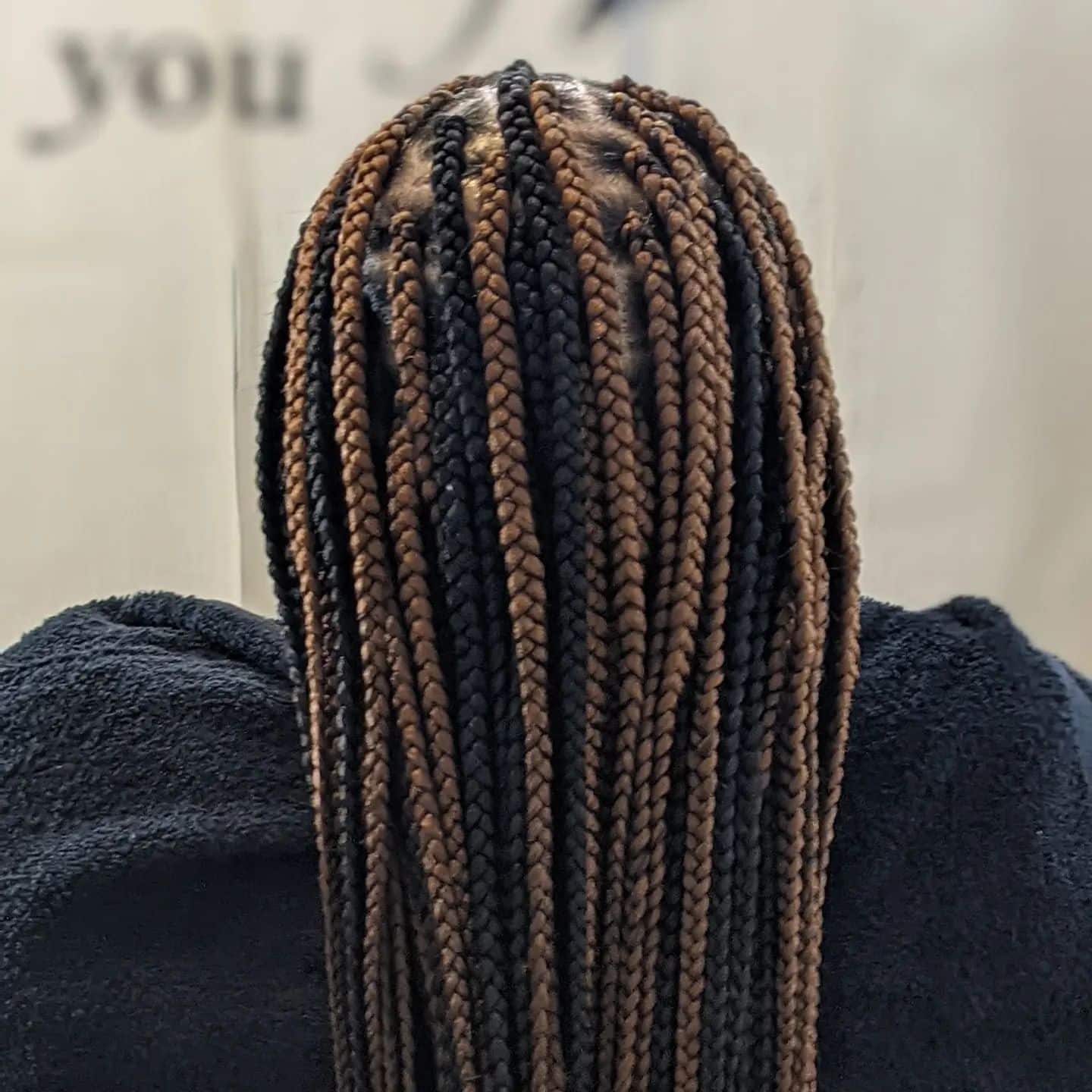 Black and Brown Braids as a style of brown braids