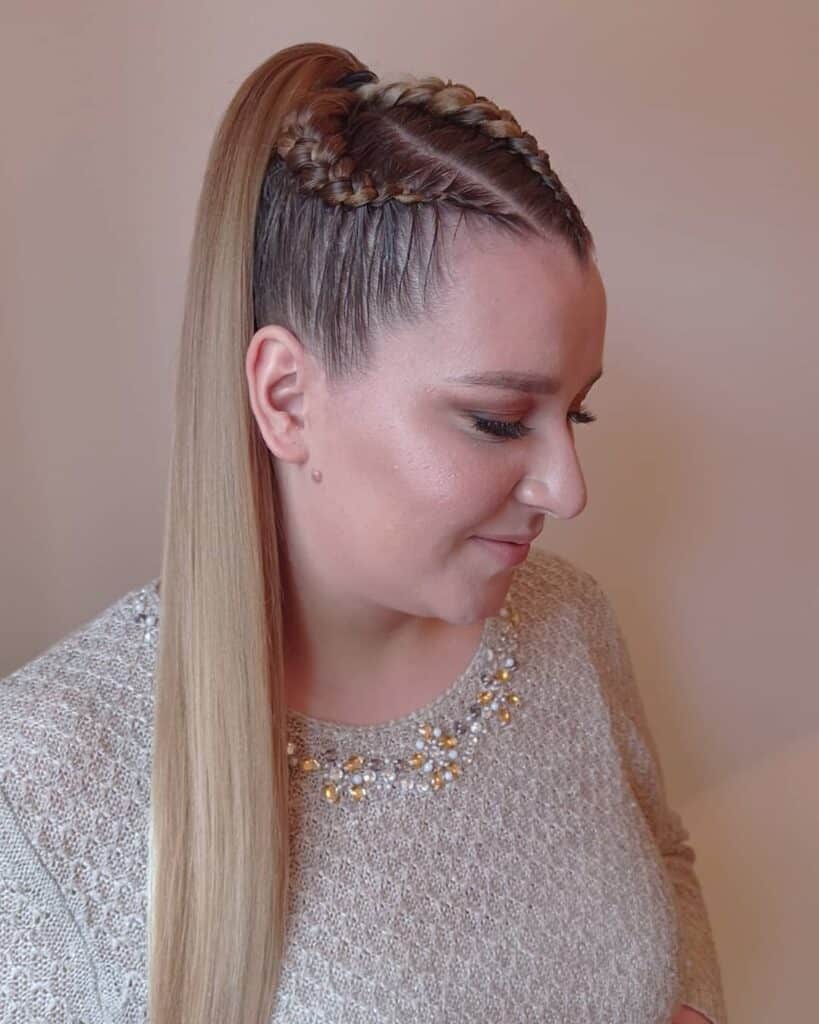 Braids with Ponytail For White Womens Hair
