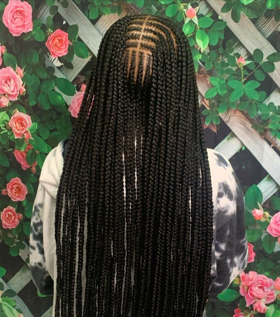 Image of 2 Layer Tribal Braids inspired by Tribal Braids Hairstyles