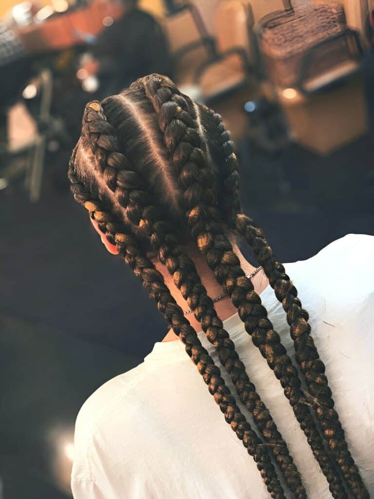 Image of 4 Dutch Braids inspired by 4 Braid Hairstyles