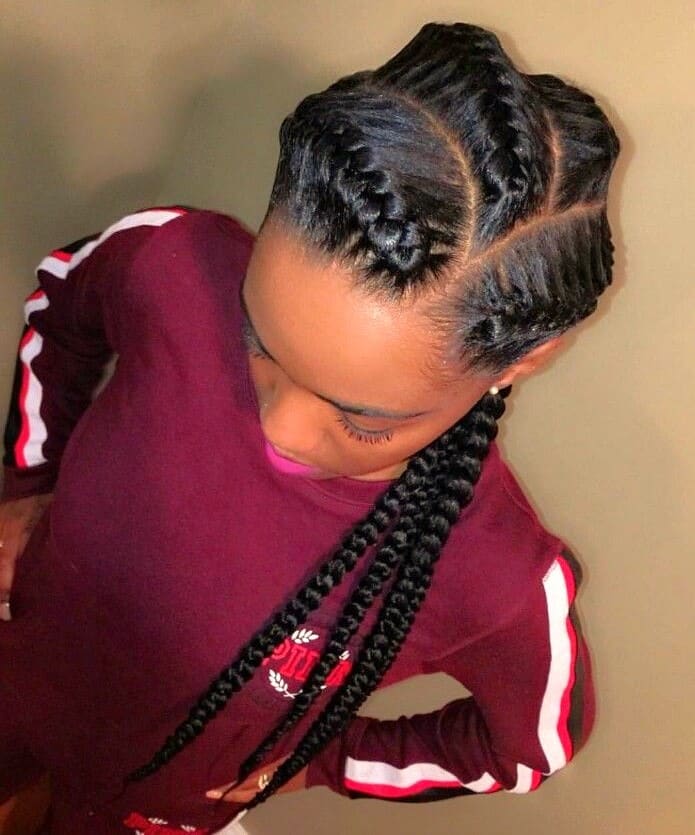 Image of 4 French Braids inspired by 4 Braid Hairstyles