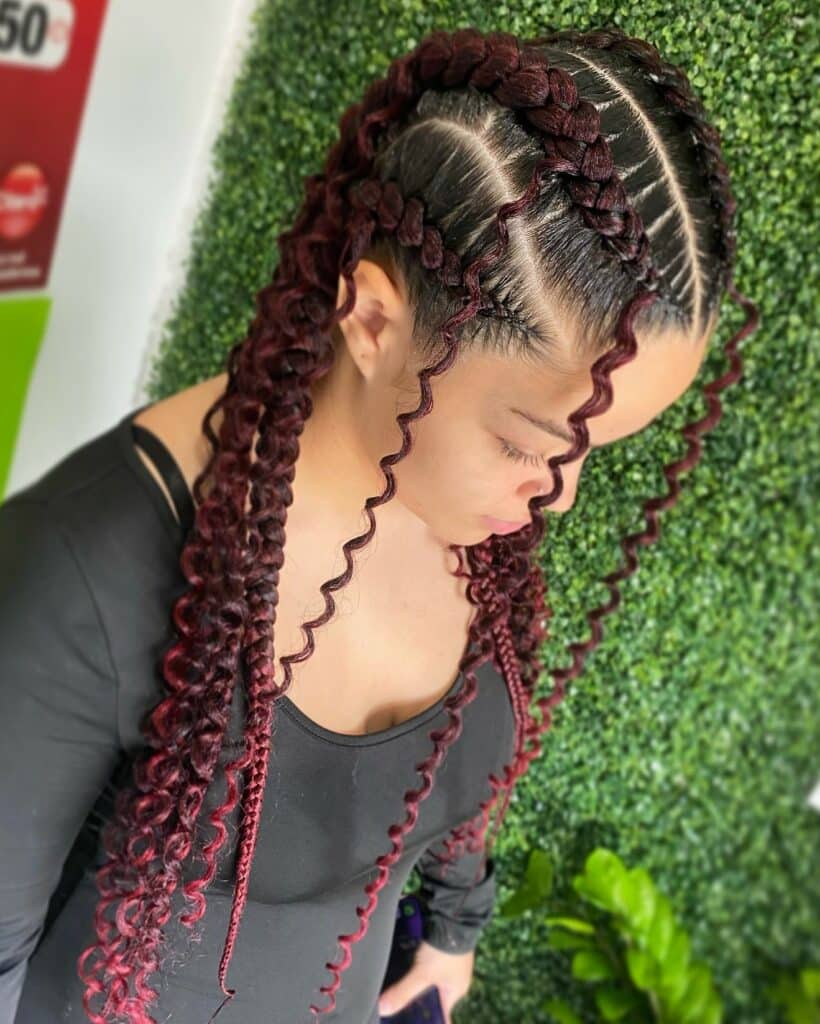 Image of 4 Goddess Braids inspired by 4 Braid Hairstyles