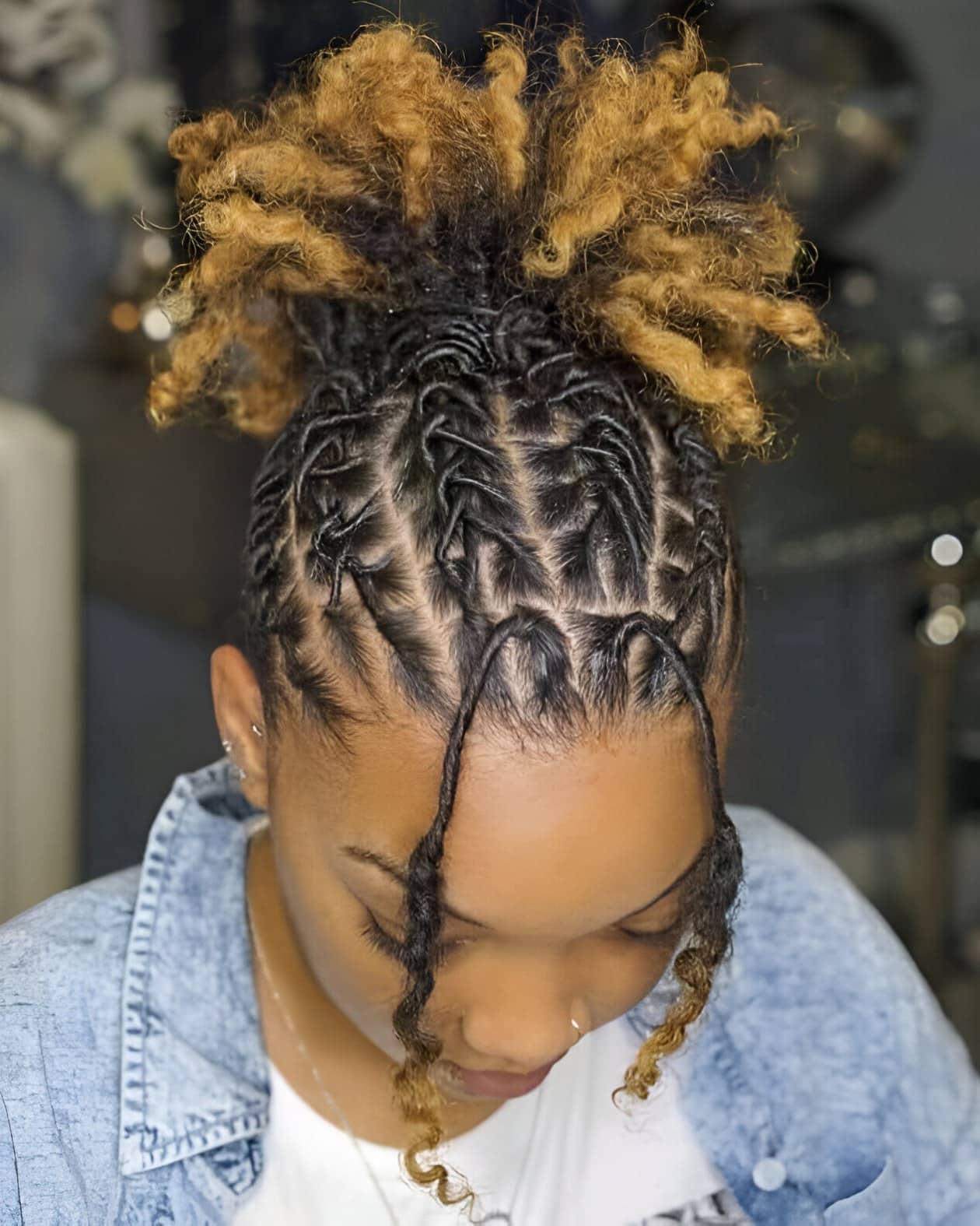 Image of Barrel Twist Updo With Curls inspired by Barrel Twist Hairstyles