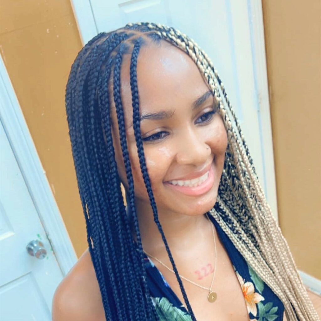 Image of Black And Blonde Box Braids inspired by Blonde Braided Hairstyles