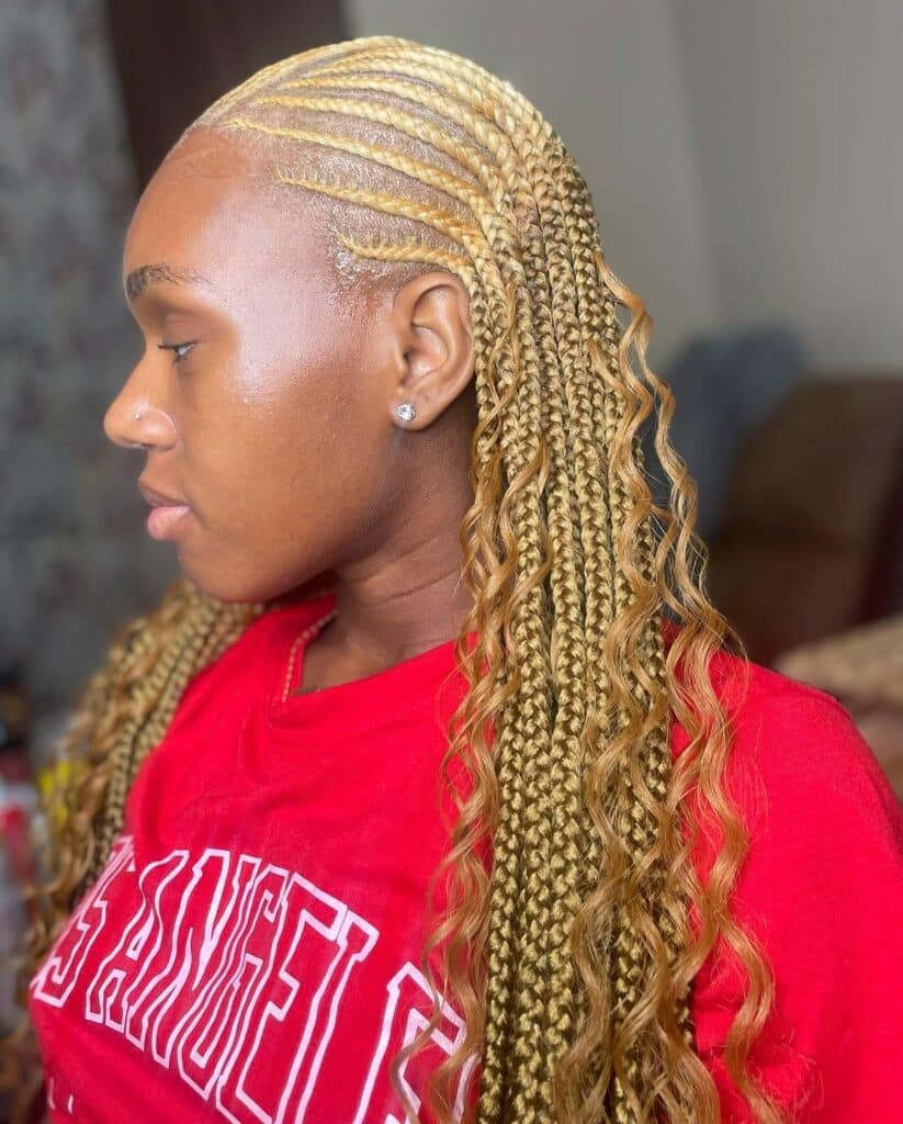 Image of Blonde Fulani Braids inspired by Fulani Braids Hairstyles