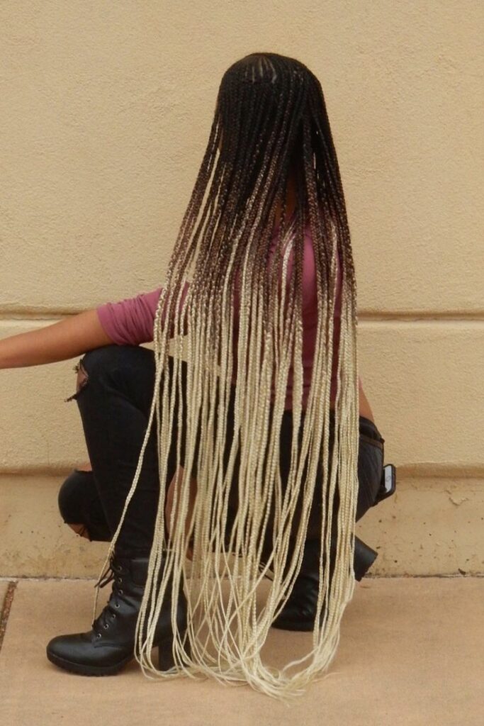 Image of Blonde Ombre Braids inspired by Blonde Braids Hairstyles