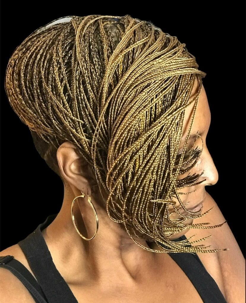 Image of Blonde Pixie Braids in the style of Pixie Braids